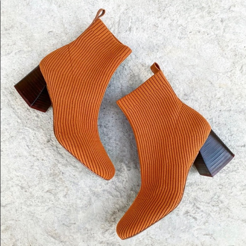 Steve Madden Congac Color Structured Fabric Ankle Boots